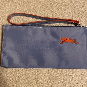 Longchamp Le Pliage Zip case in Blue Mist